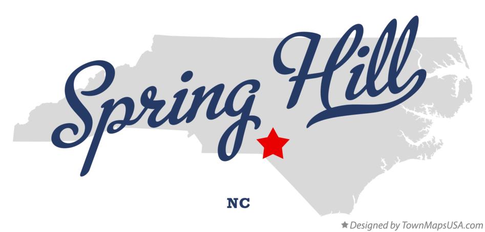 Map of Spring Hill North Carolina NC