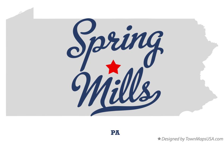 Map of Spring Mills Pennsylvania PA