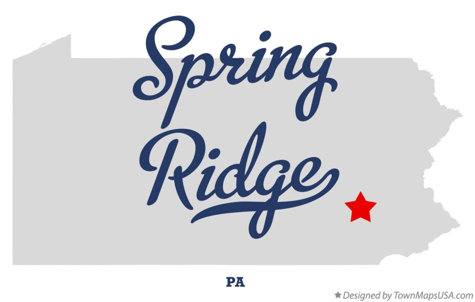 Map of Spring Ridge Pennsylvania PA