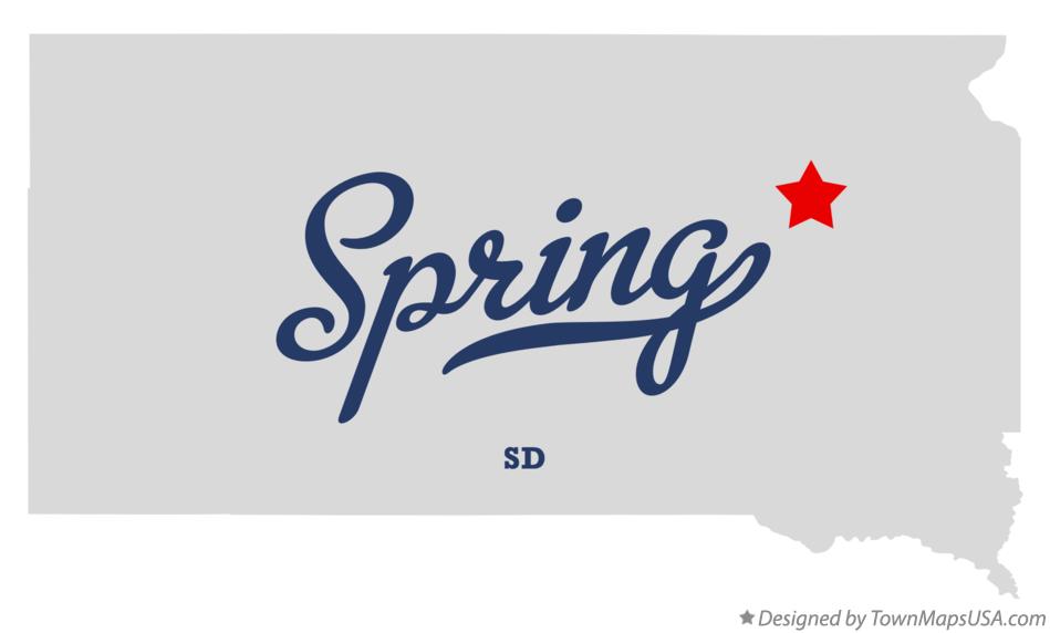 Map of Spring South Dakota SD