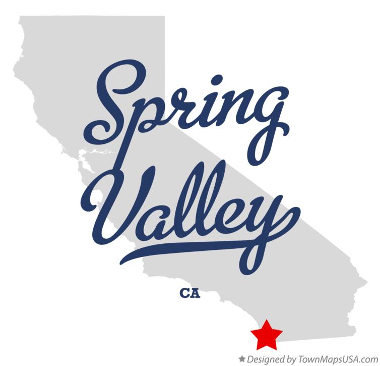 Map of Spring Valley, CA, California