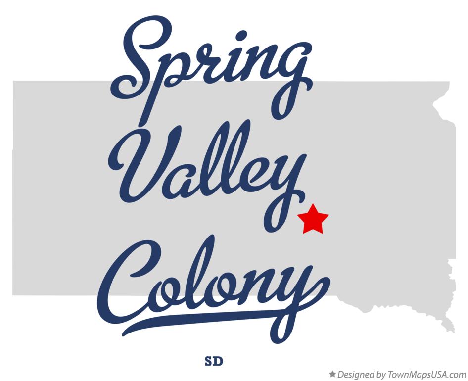 Map of Spring Valley Colony South Dakota SD