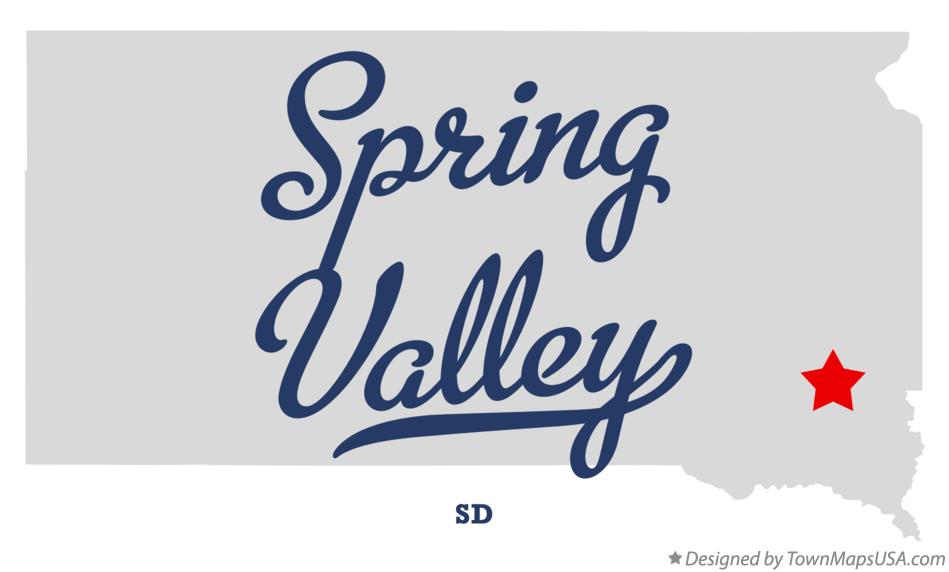 Map of Spring Valley South Dakota SD