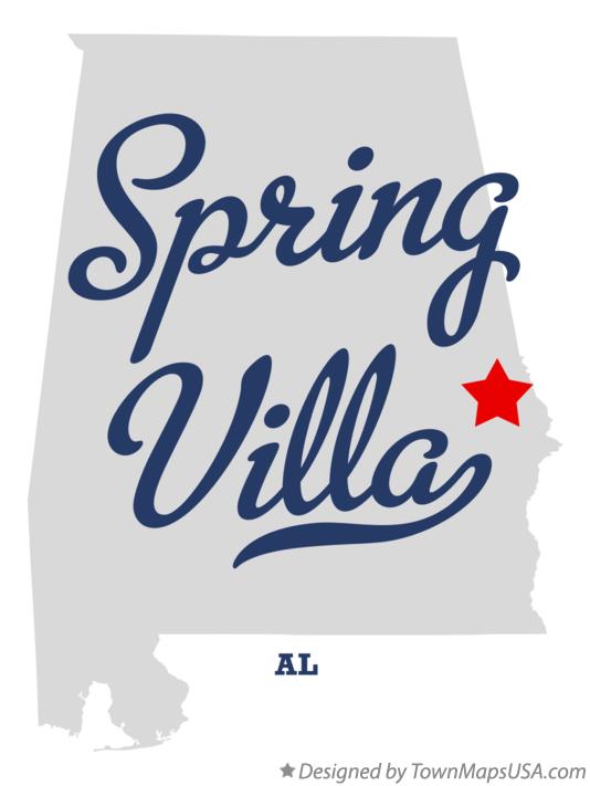 Map of Spring Villa Alabama AL