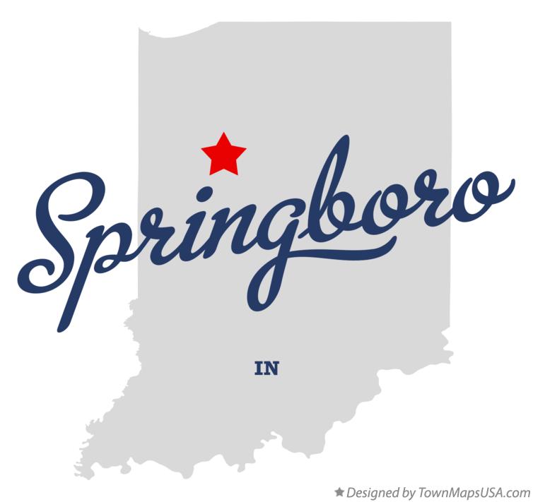 Map of Springboro Indiana IN