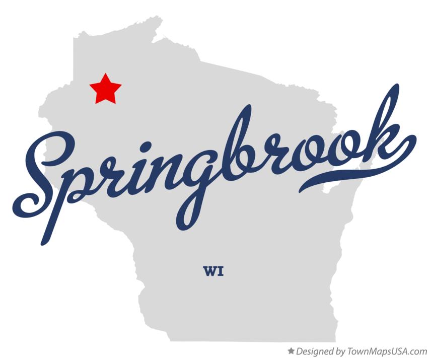 Map of Springbrook Wisconsin WI