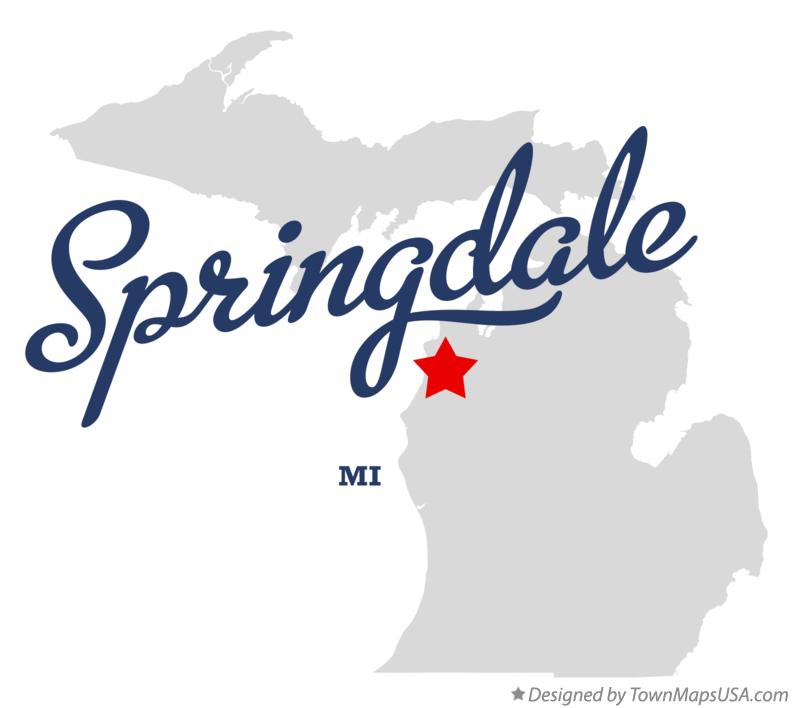 Map of Springdale Michigan MI