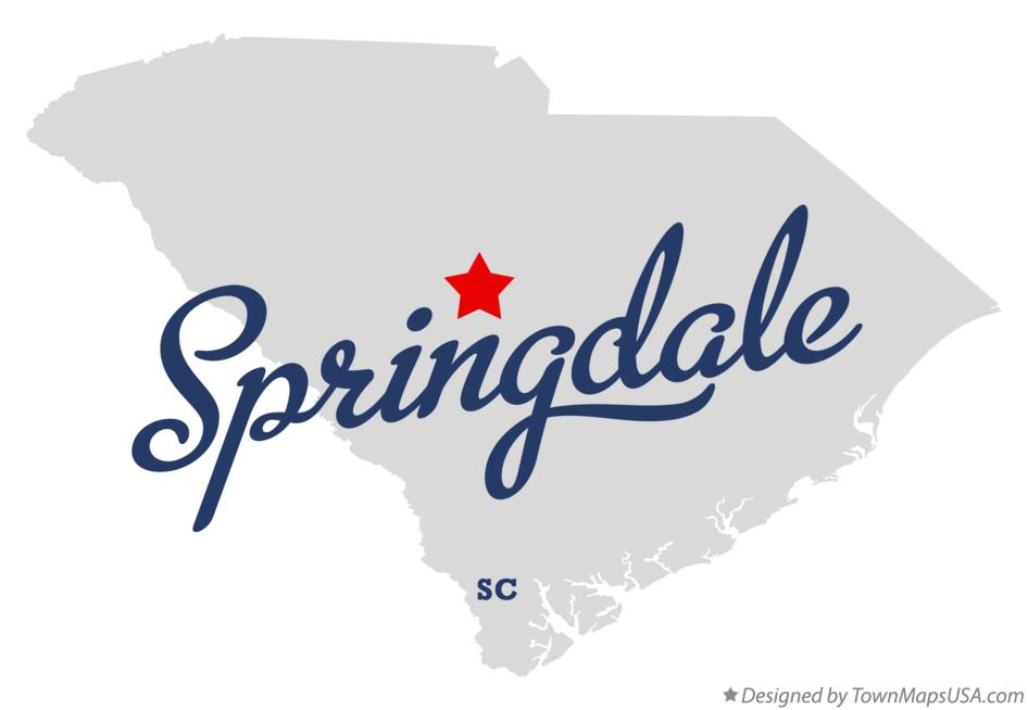 Map of Springdale South Carolina SC