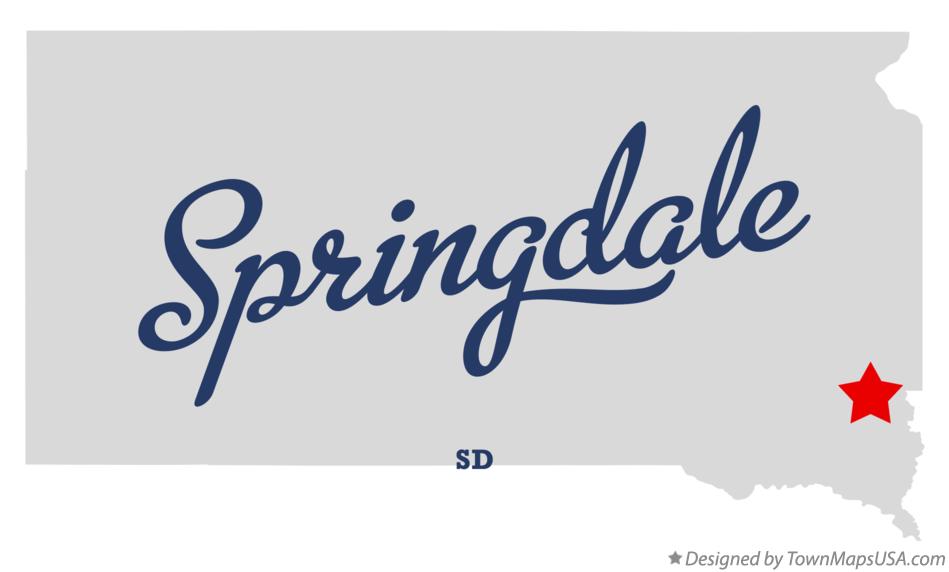 Map of Springdale South Dakota SD