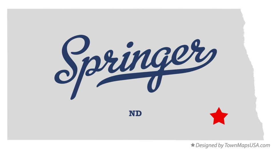 Map of Springer North Dakota ND
