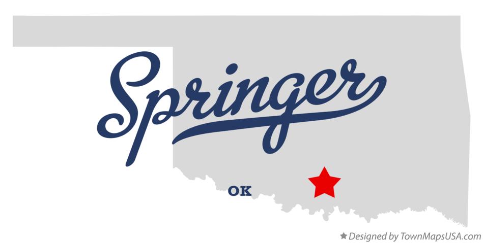 Map of Springer Oklahoma OK
