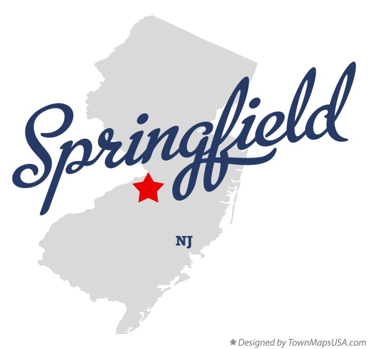 Map of Springfield New Jersey NJ