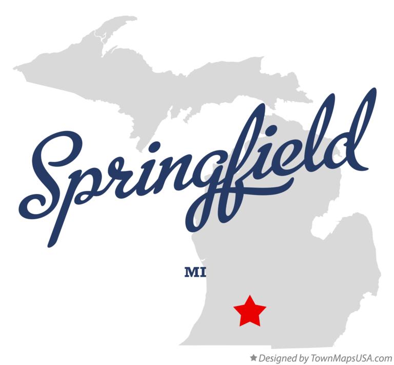 Map of Springfield Michigan MI