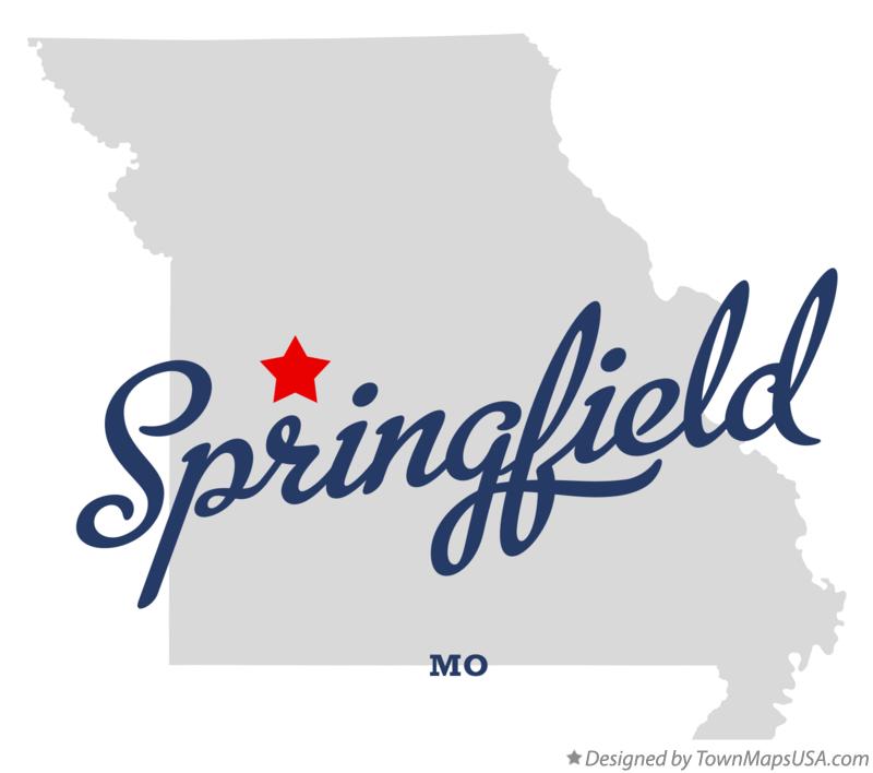 Map of Springfield Missouri MO