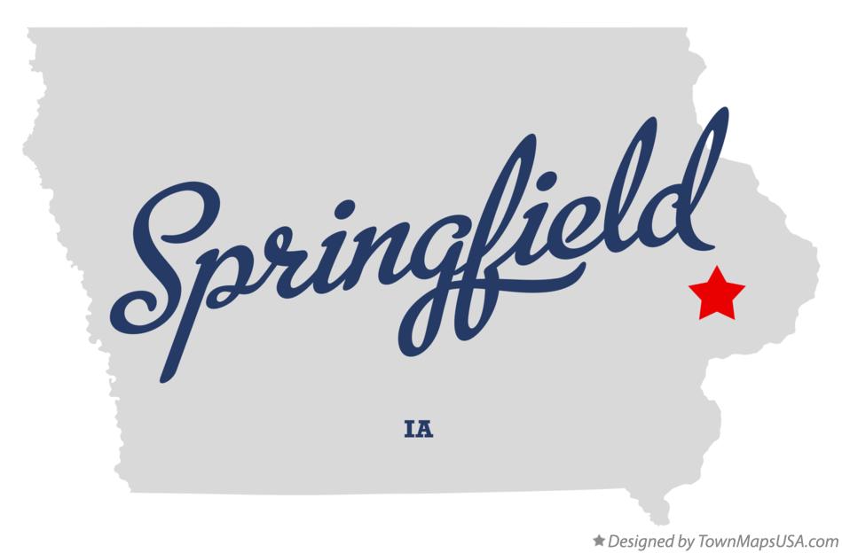 Map of Springfield Iowa IA