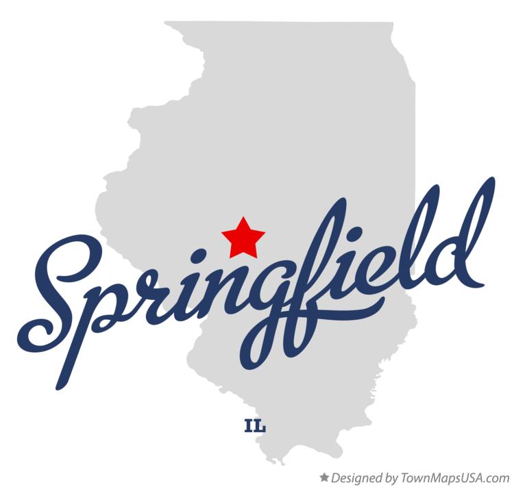 Map of Springfield Illinois IL