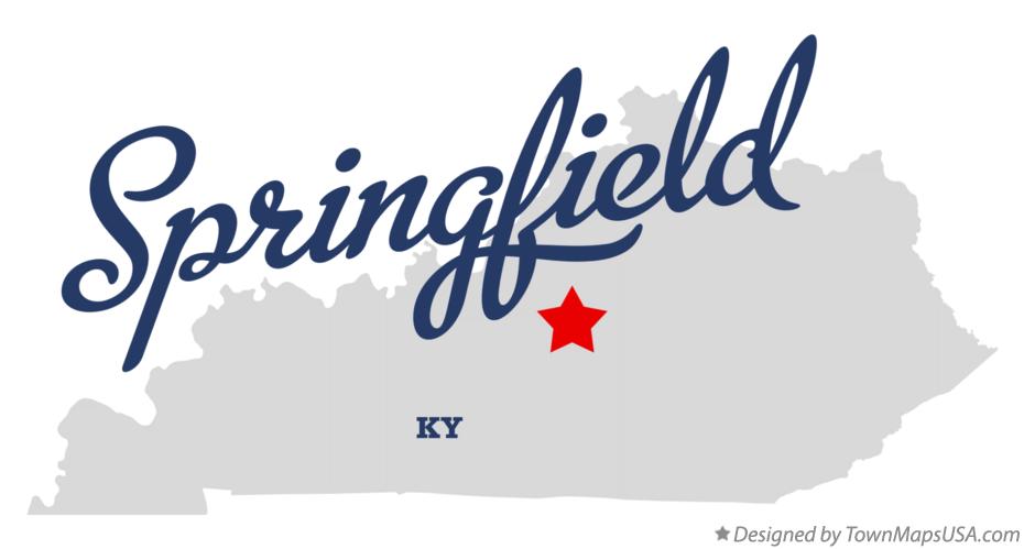 Map of Springfield Kentucky KY