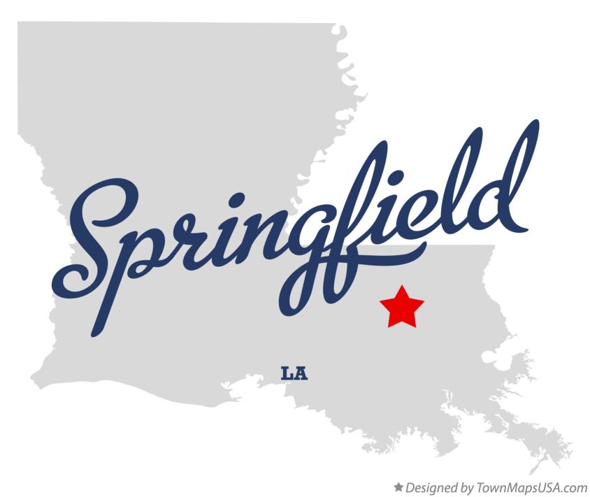 Map of Springfield Louisiana LA