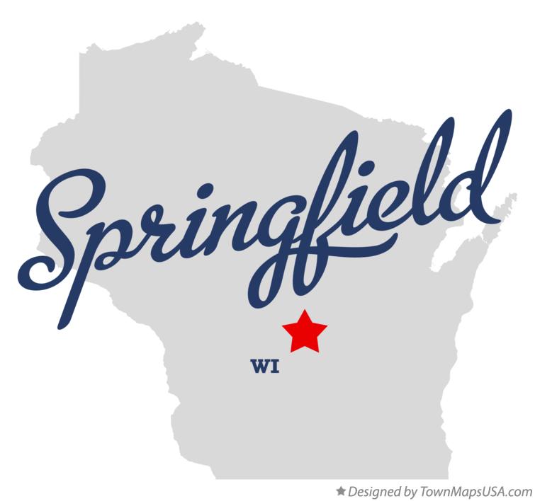 Map of Springfield Wisconsin WI
