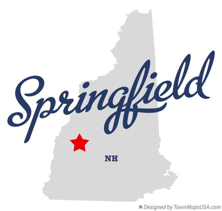 Map of Springfield New Hampshire NH
