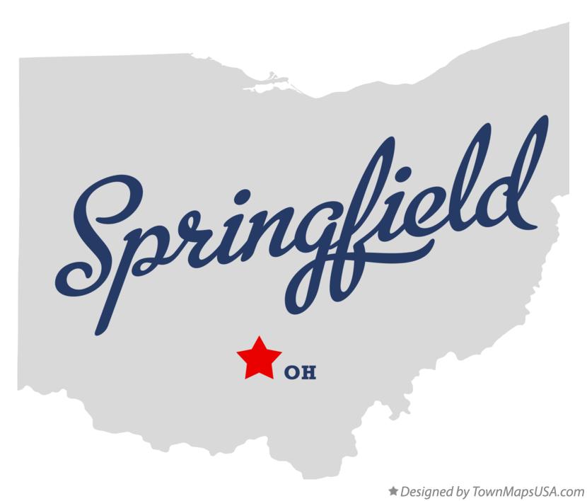 Map of Springfield Ohio OH