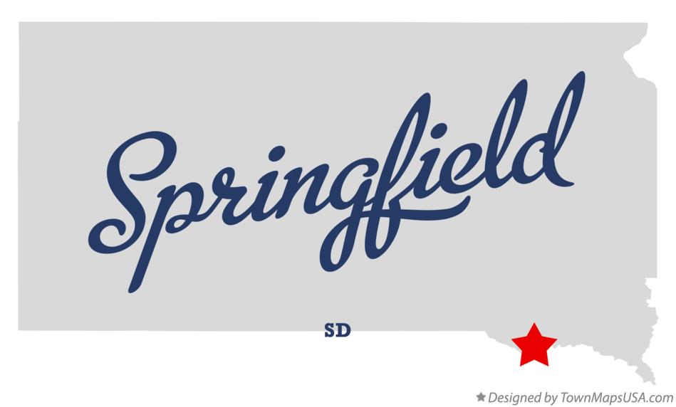 Map of Springfield South Dakota SD