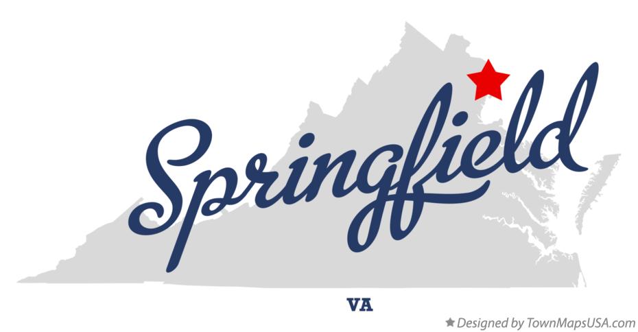Map of Springfield Virginia VA