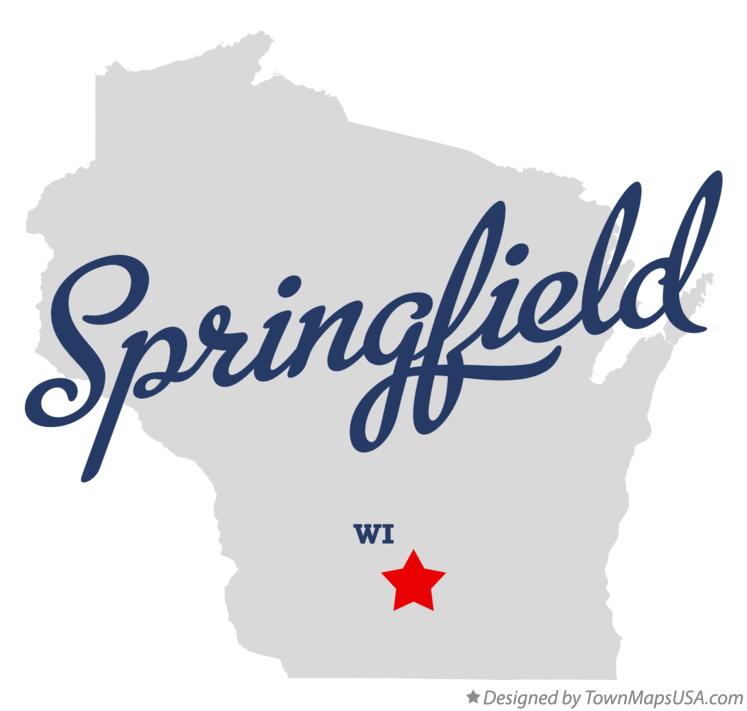 Map of Springfield Wisconsin WI