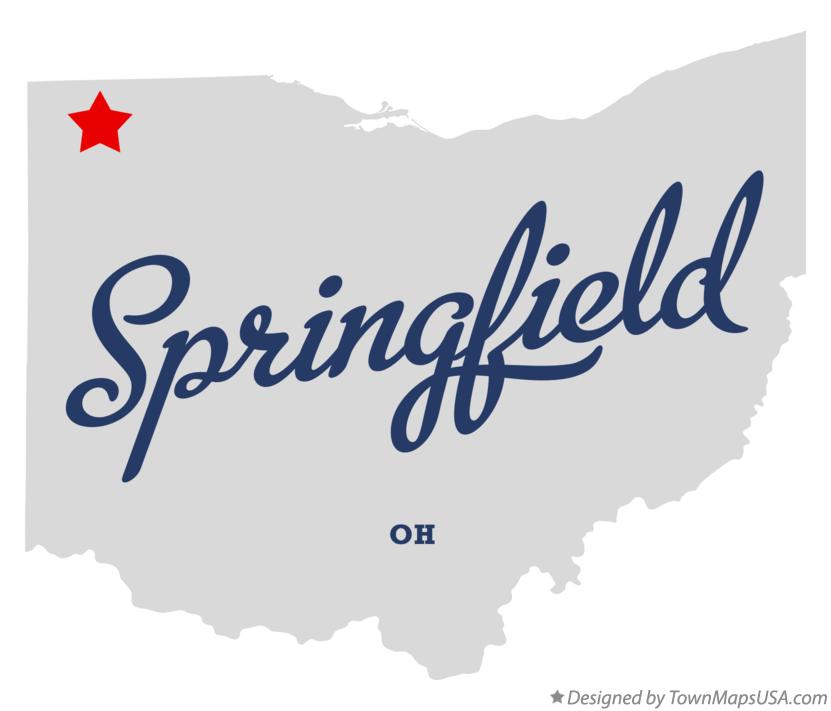 Map of Springfield Ohio OH