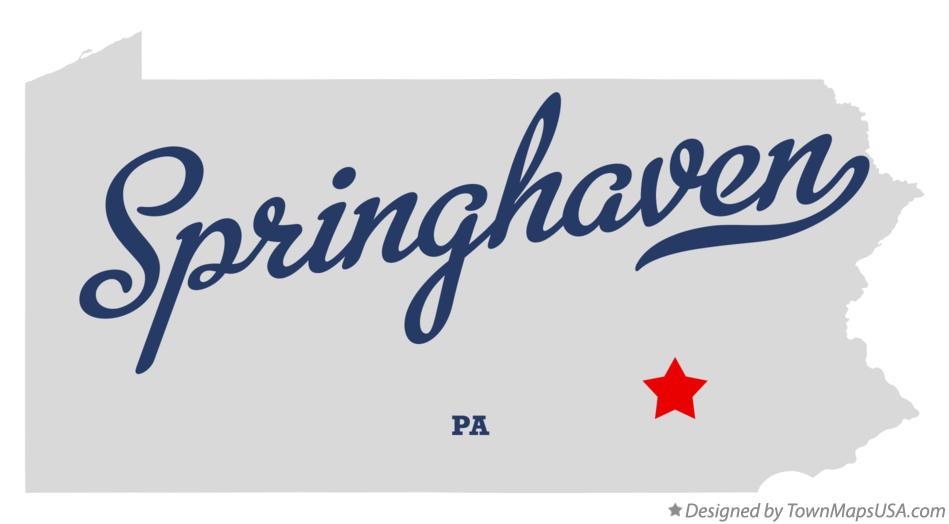 Map of Springhaven Pennsylvania PA
