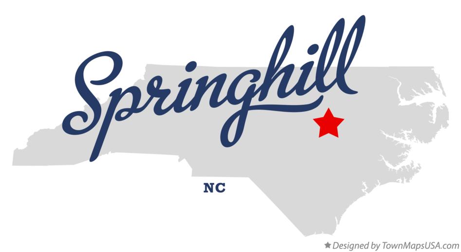Map of Springhill North Carolina NC