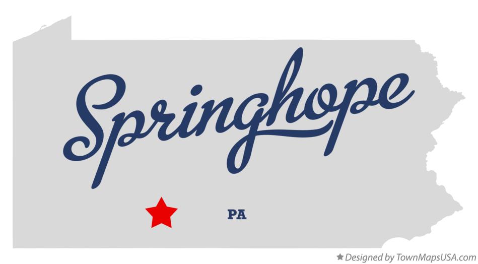 Map of Springhope Pennsylvania PA