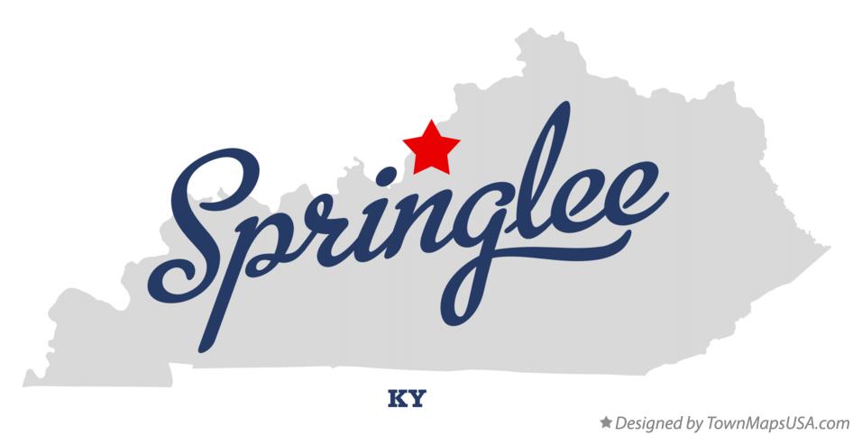 Map of Springlee Kentucky KY