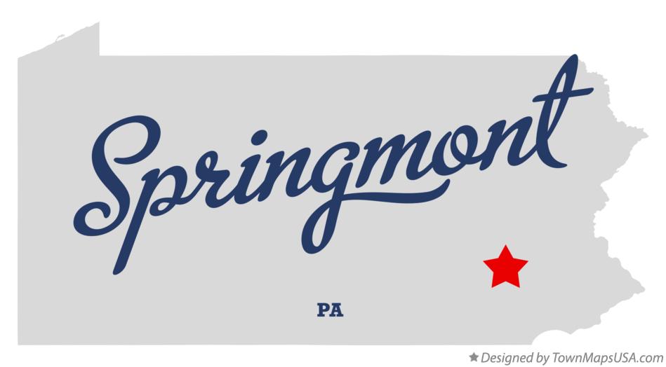 Map of Springmont Pennsylvania PA