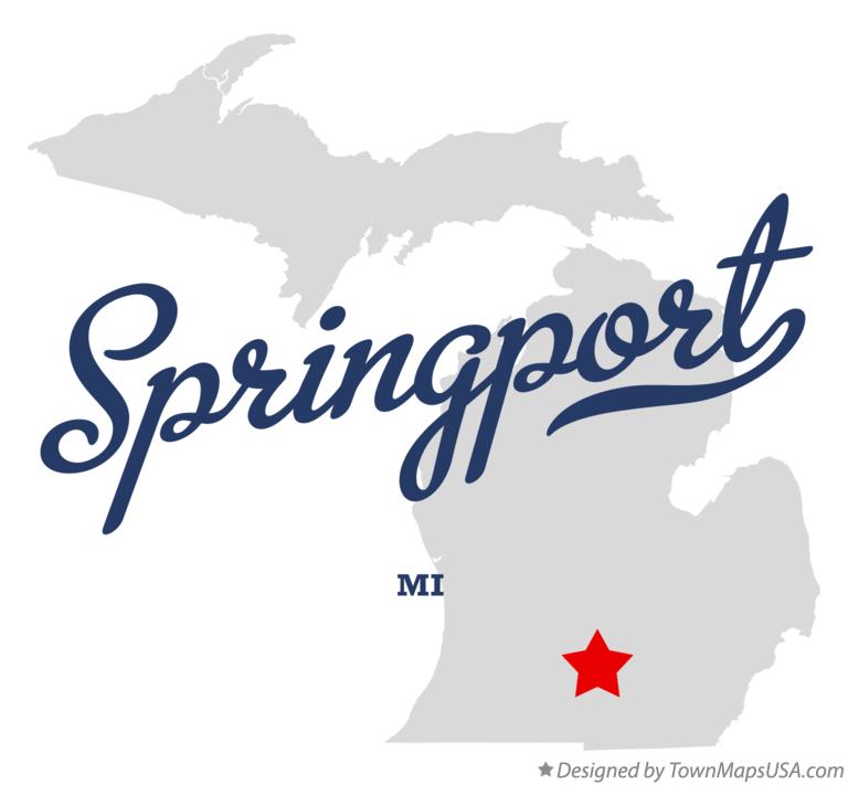 Map of Springport Michigan MI