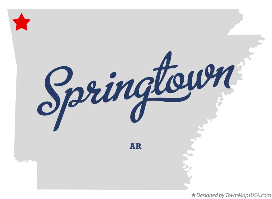 Map of Springtown Arkansas AR