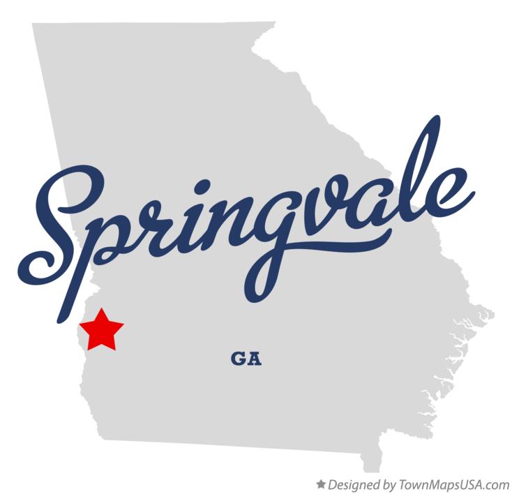 Map of Springvale Georgia GA