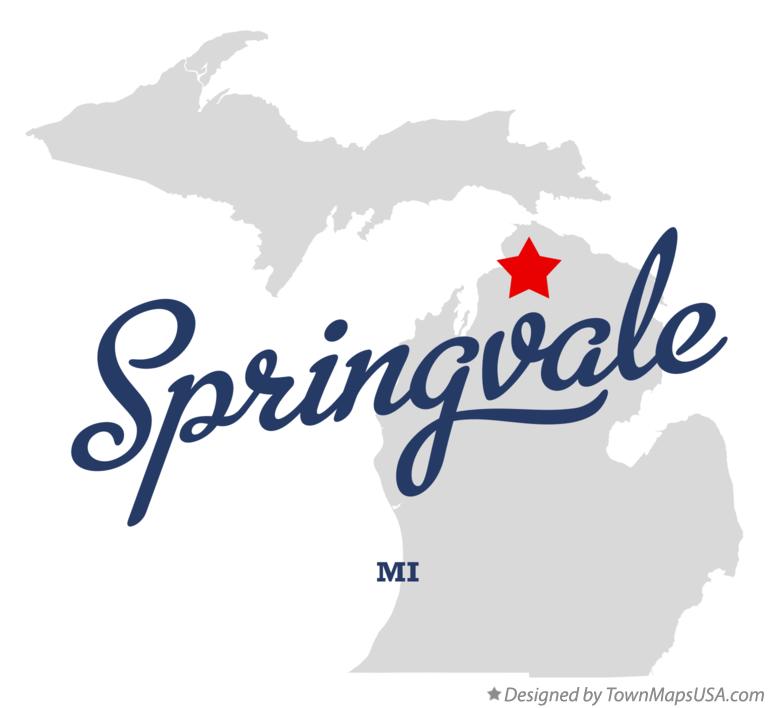 Map of Springvale Michigan MI