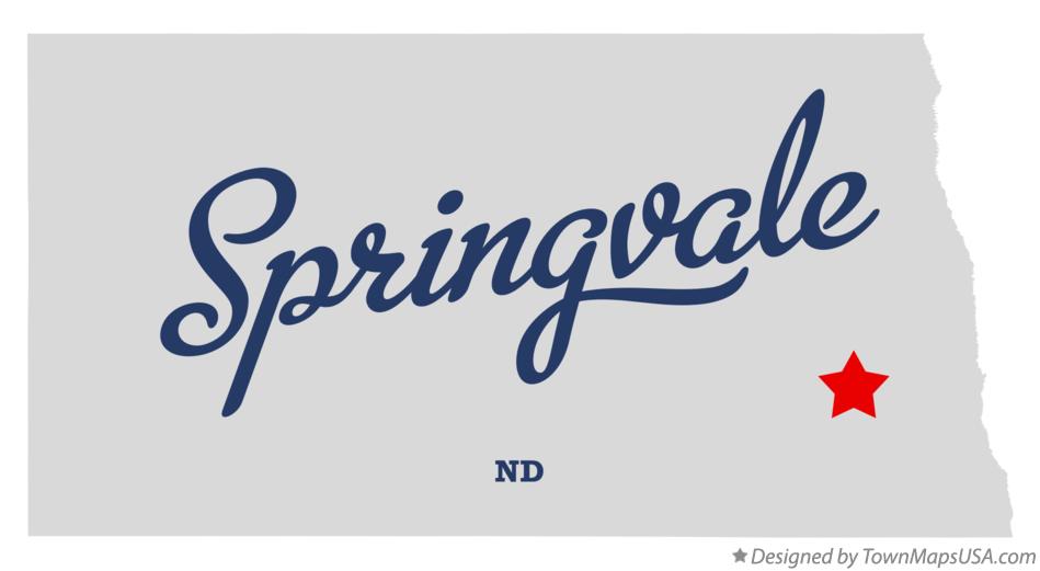 Map of Springvale North Dakota ND