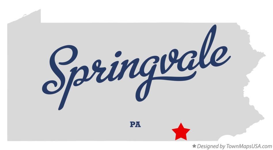 Map of Springvale Pennsylvania PA
