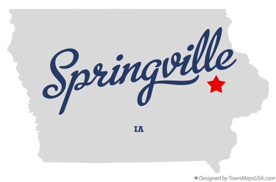 Map of Springville Iowa IA