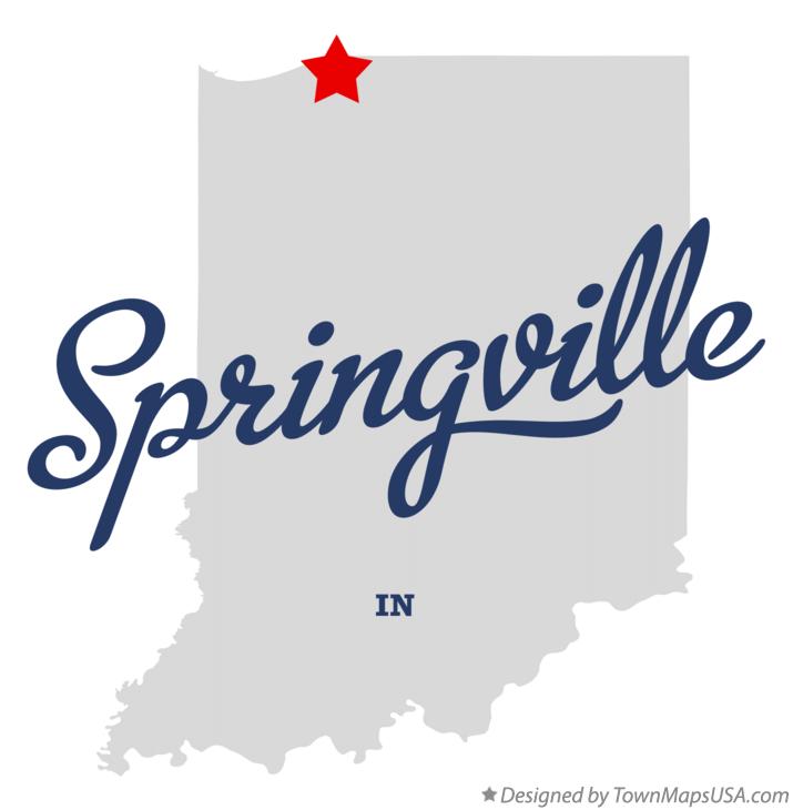 Map of Springville Indiana IN