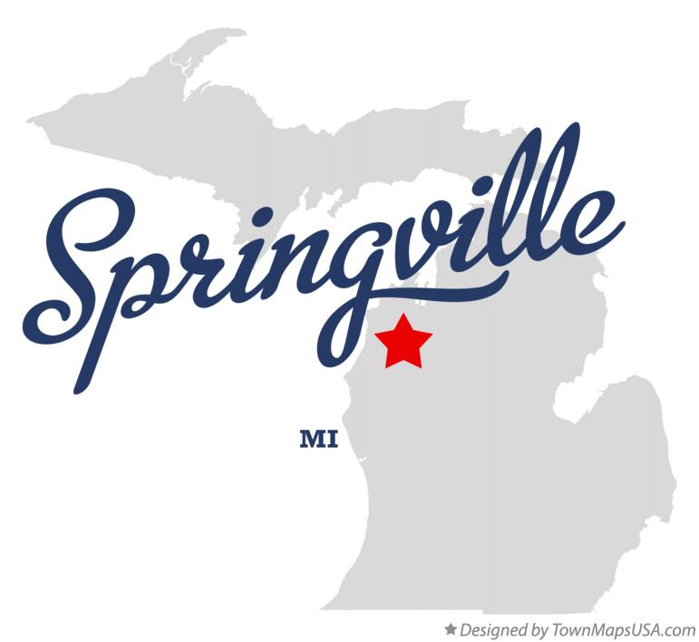 Map of Springville Michigan MI