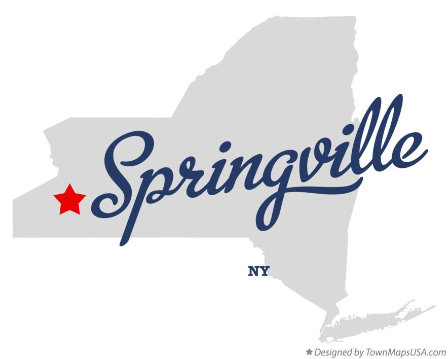 Map of Springville New York NY