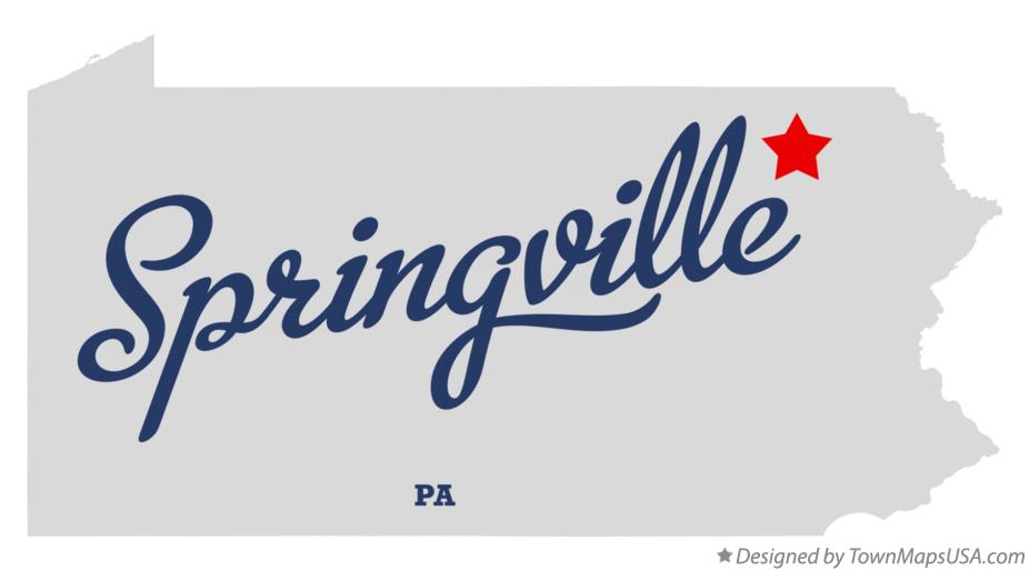 Map of Springville Pennsylvania PA