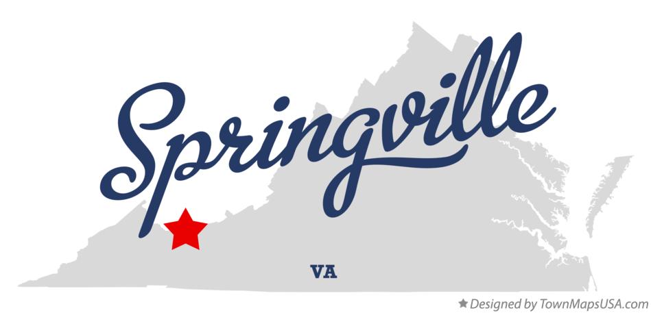 Map of Springville Virginia VA