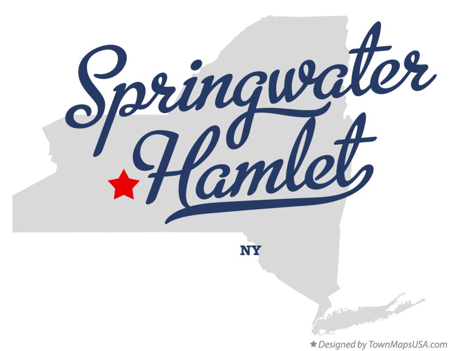 Map of Springwater Hamlet New York NY