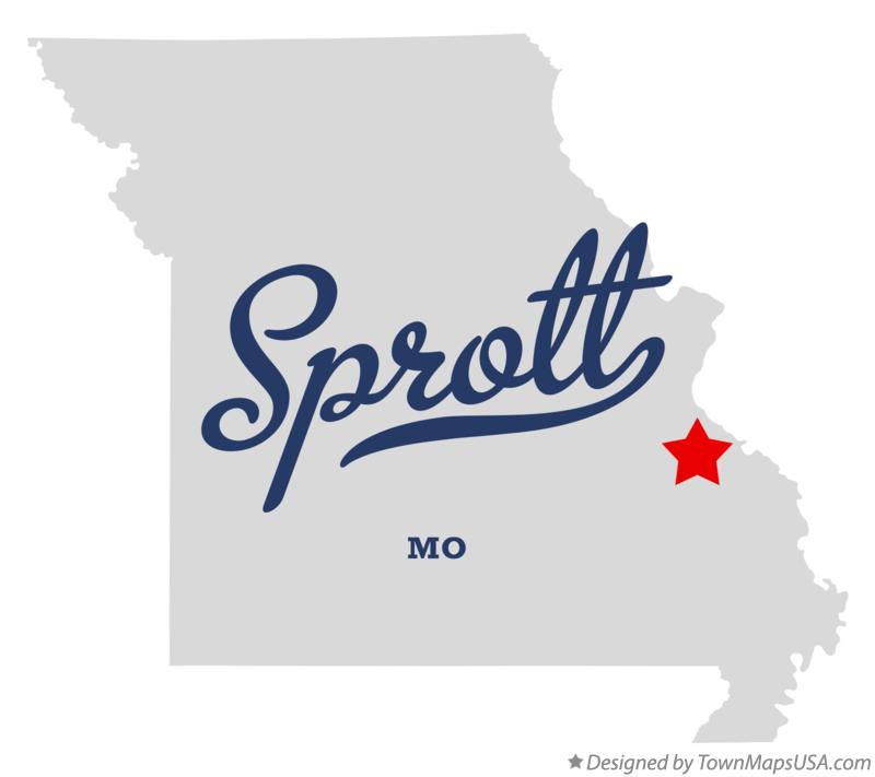 Map of Sprott Missouri MO