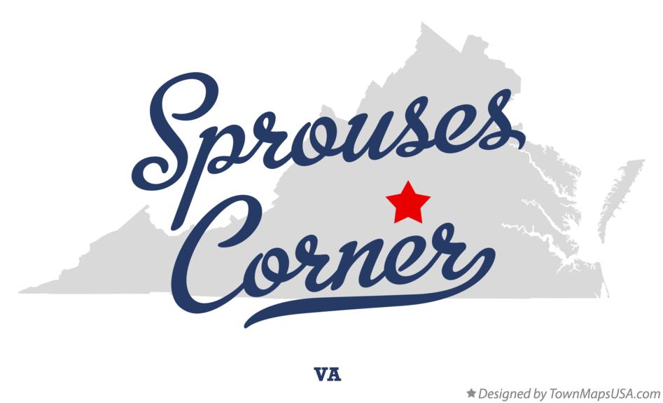Map of Sprouses Corner Virginia VA