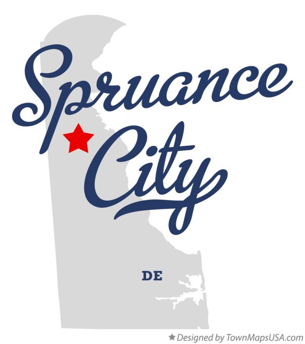 Map of Spruance City Delaware DE